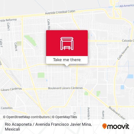 Río Acaponeta / Avenida Francisco Javier Mina map
