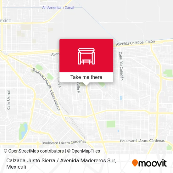 Mapa de Calzada Justo Sierra / Avenida Madereros Sur