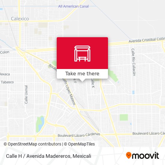 Mapa de Calle H / Avenida Madereros