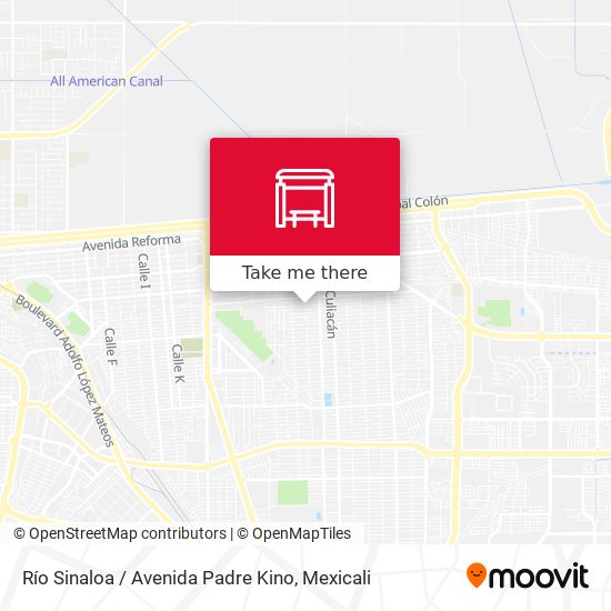 Río Sinaloa / Avenida Padre Kino map