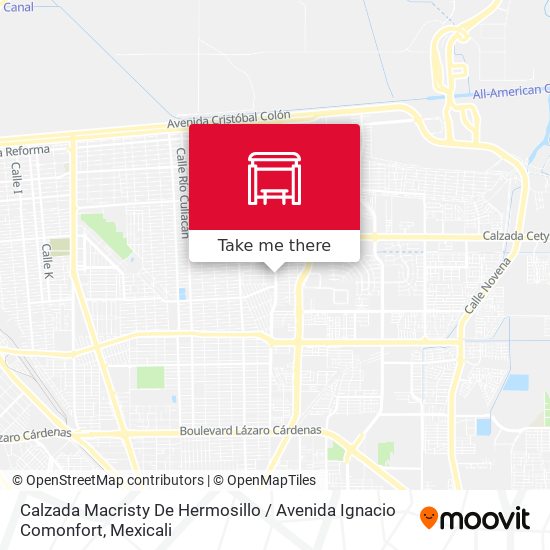 Mapa de Calzada Macristy De Hermosillo / Avenida Ignacio Comonfort