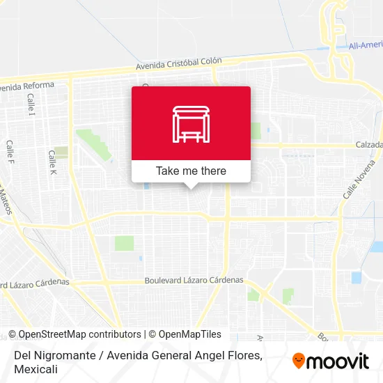 Mapa de Del Nigromante / Avenida General Angel Flores