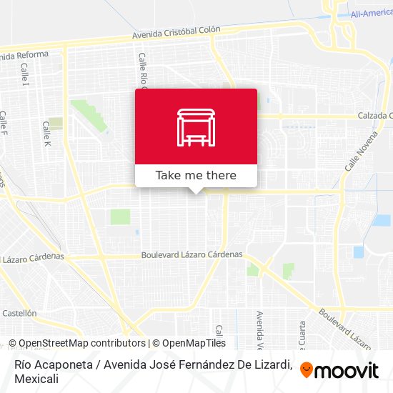 Río Acaponeta / Avenida José Fernández De Lizardi map