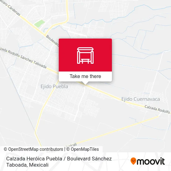 Mapa de Calzada Heróica Puebla / Boulevard Sánchez Taboada