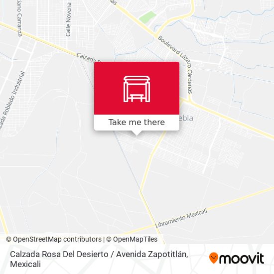 Mapa de Calzada Rosa Del Desierto / Avenida Zapotitlán