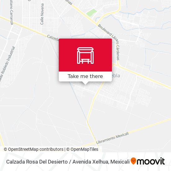 Calzada Rosa Del Desierto / Avenida Xelhua map