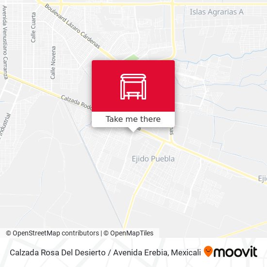 Mapa de Calzada Rosa Del Desierto / Avenida Erebia