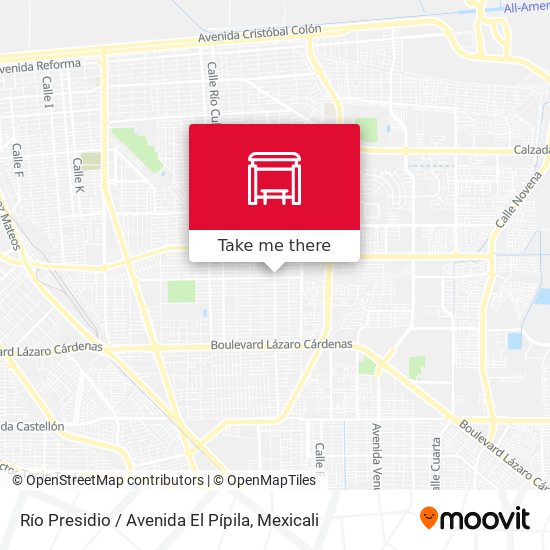 Río Presidio / Avenida El Pípila map
