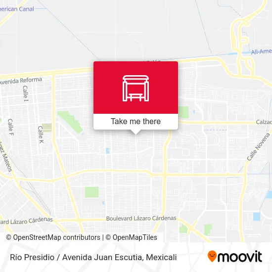 Mapa de Río Presidio / Avenida Juan Escutia