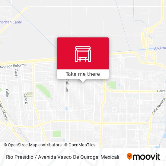 Río Presidio / Avenida Vasco De Quiroga map