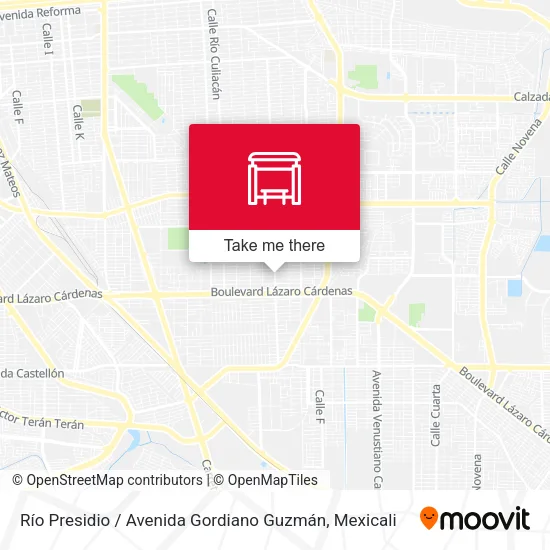 Mapa de Río Presidio / Avenida Gordiano Guzmán