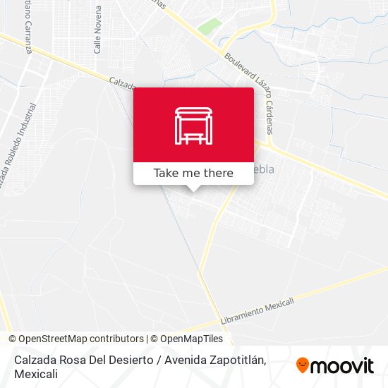 Calzada Rosa Del Desierto / Avenida Zapotitlán map
