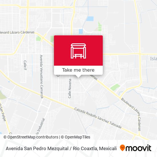 Avenida San Pedro Mezquital / Río Coaxtla map