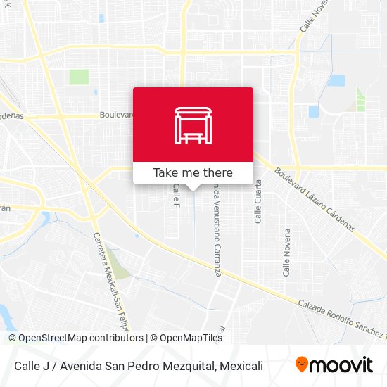 Mapa de Calle J / Avenida San Pedro Mezquital