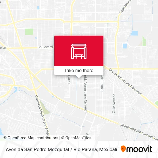 Mapa de Avenida San Pedro Mezquital / Río Paraná
