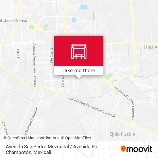 Mapa de Avenida San Pedro Mezquital / Avenida Río Champotón