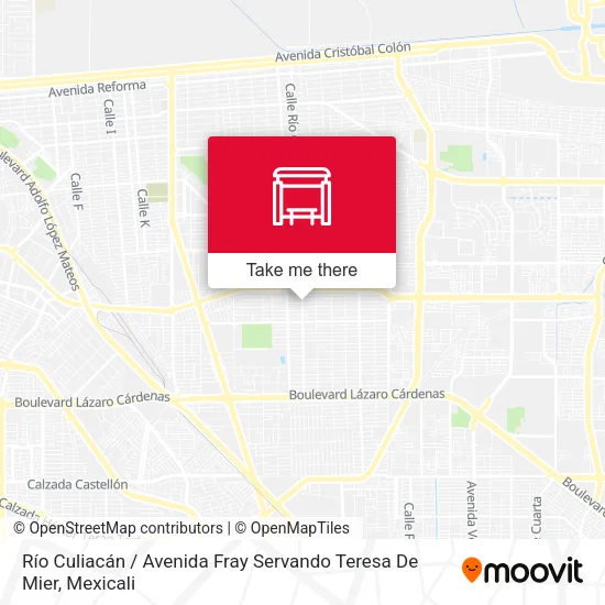 Mapa de Río Culiacán / Avenida Fray Servando Teresa De Mier