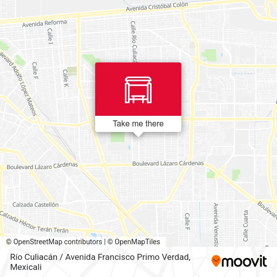 Mapa de Río Culiacán / Avenida Francisco Primo Verdad