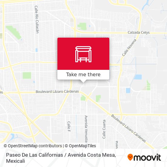 Paseo De Las Californias / Avenida Costa Mesa map