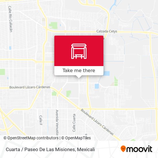 Cuarta / Paseo De Las Misiones map