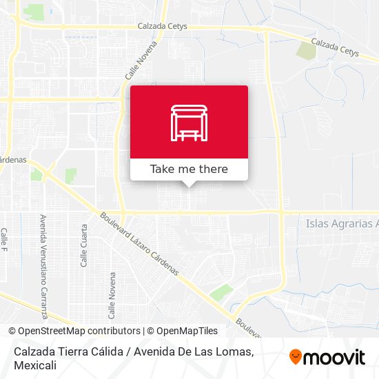 Mapa de Calzada Tierra Cálida / Avenida De Las Lomas