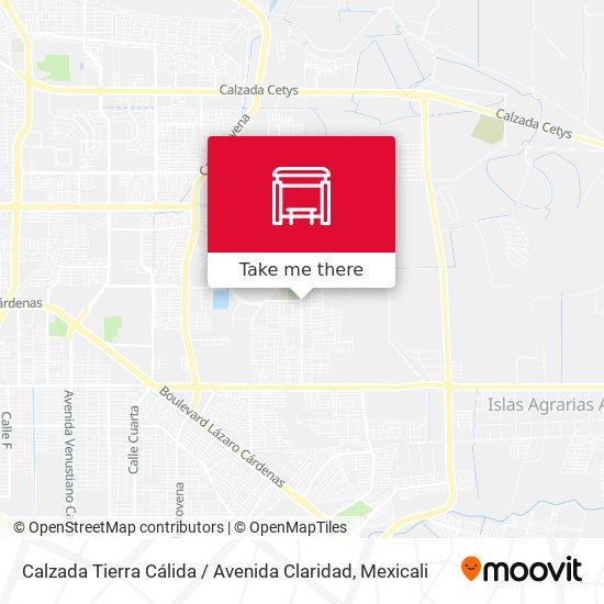 Mapa de Calzada Tierra Cálida / Avenida Claridad