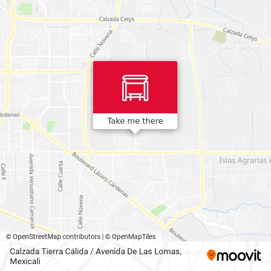 Mapa de Calzada Tierra Cálida / Avenida De Las Lomas
