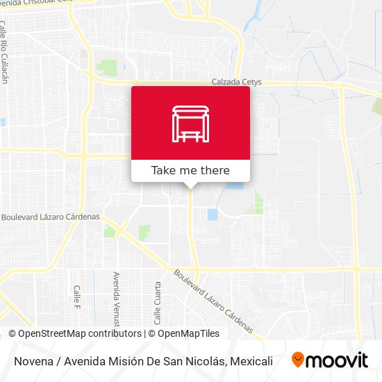 Mapa de Novena / Avenida Misión De San Nicolás