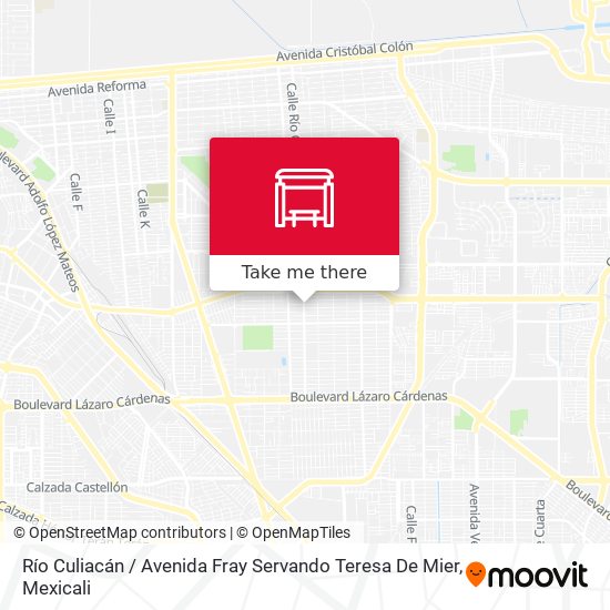 Mapa de Río Culiacán / Avenida Fray Servando Teresa De Mier