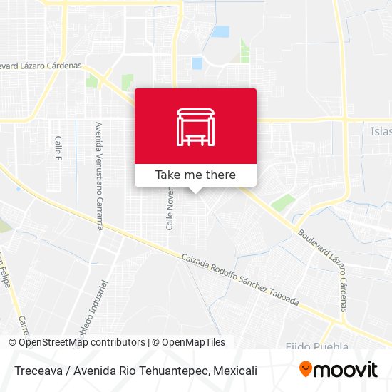 Mapa de Treceava / Avenida Rio Tehuantepec