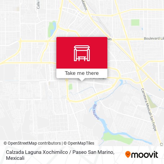 Calzada Laguna Xochimilco / Paseo San Marino map