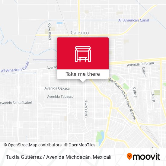 Tuxtla Gutiérrez / Avenida Michoacán map