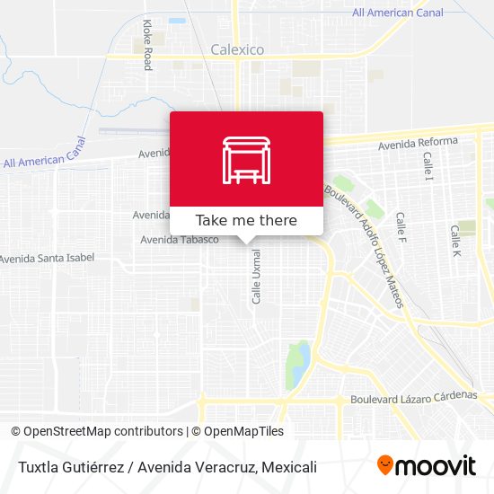 Mapa de Tuxtla Gutiérrez / Avenida Veracruz