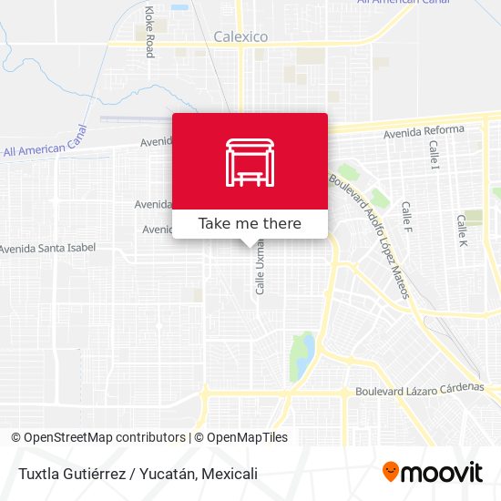 Tuxtla Gutiérrez / Yucatán map