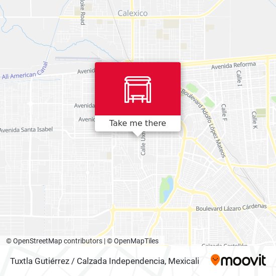 Tuxtla Gutiérrez / Calzada Independencia map