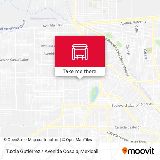 Mapa de Tuxtla Gutiérrez / Avenida Cosala