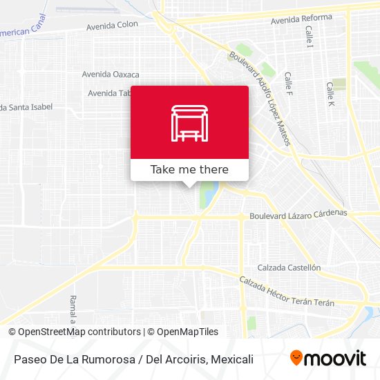 Paseo De La Rumorosa / Del Arcoiris map