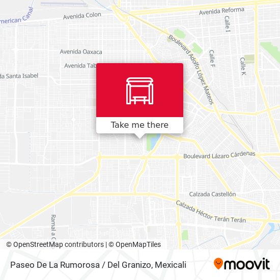 Paseo De La Rumorosa / Del Granizo map