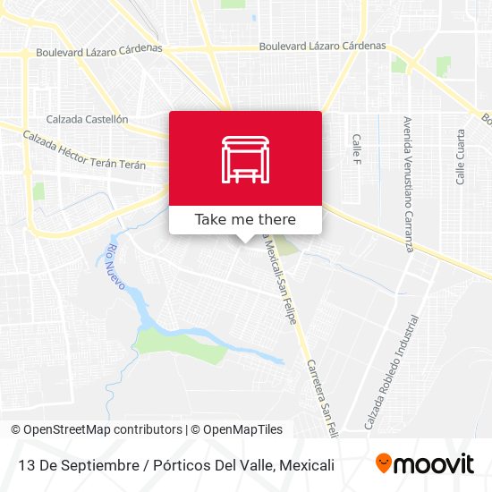 13 De Septiembre / Pórticos Del Valle map