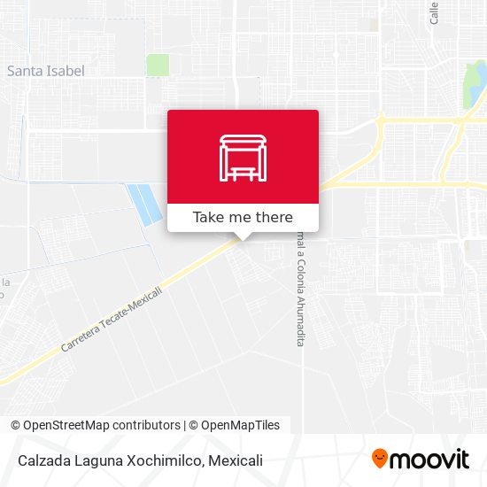 Calzada Laguna Xochimilco map