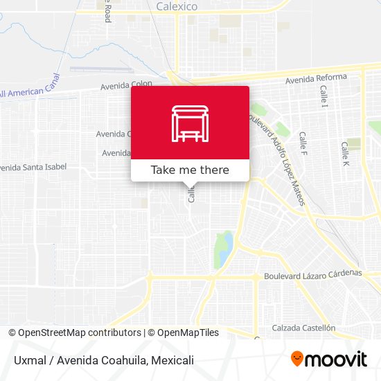 Uxmal / Avenida Coahuila map