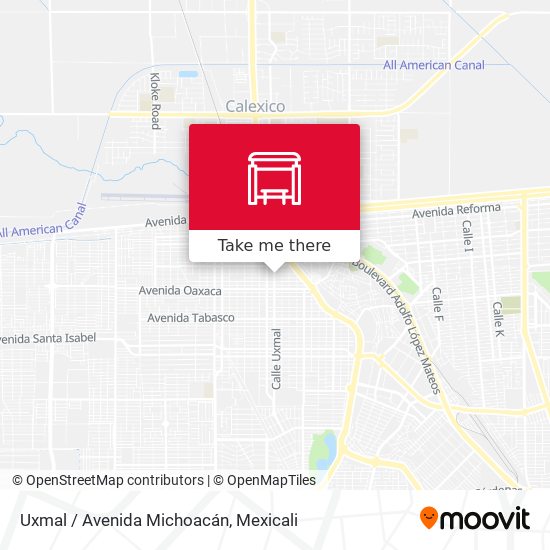 Uxmal / Avenida Michoacán map