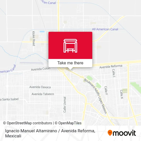 Mapa de Ignacio Manuel Altamirano / Avenida Reforma