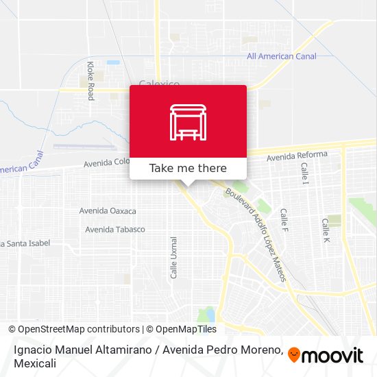 Mapa de Ignacio Manuel Altamirano / Avenida Pedro Moreno