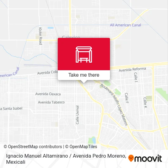Mapa de Ignacio Manuel Altamirano / Avenida Pedro Moreno