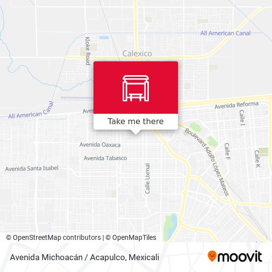 Avenida Michoacán / Acapulco map