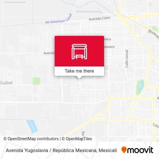 Mapa de Avenida Yugoslavia / República Mexicana