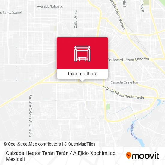 Mapa de Calzada Héctor Terán Terán / A Ejido Xochimilco