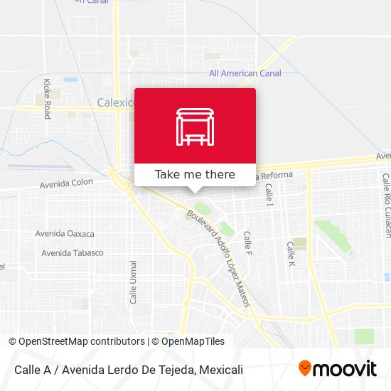 Mapa de Calle A / Avenida Lerdo De Tejeda