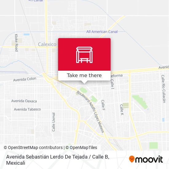 Mapa de Avenida Sebastián Lerdo De Tejada / Calle B